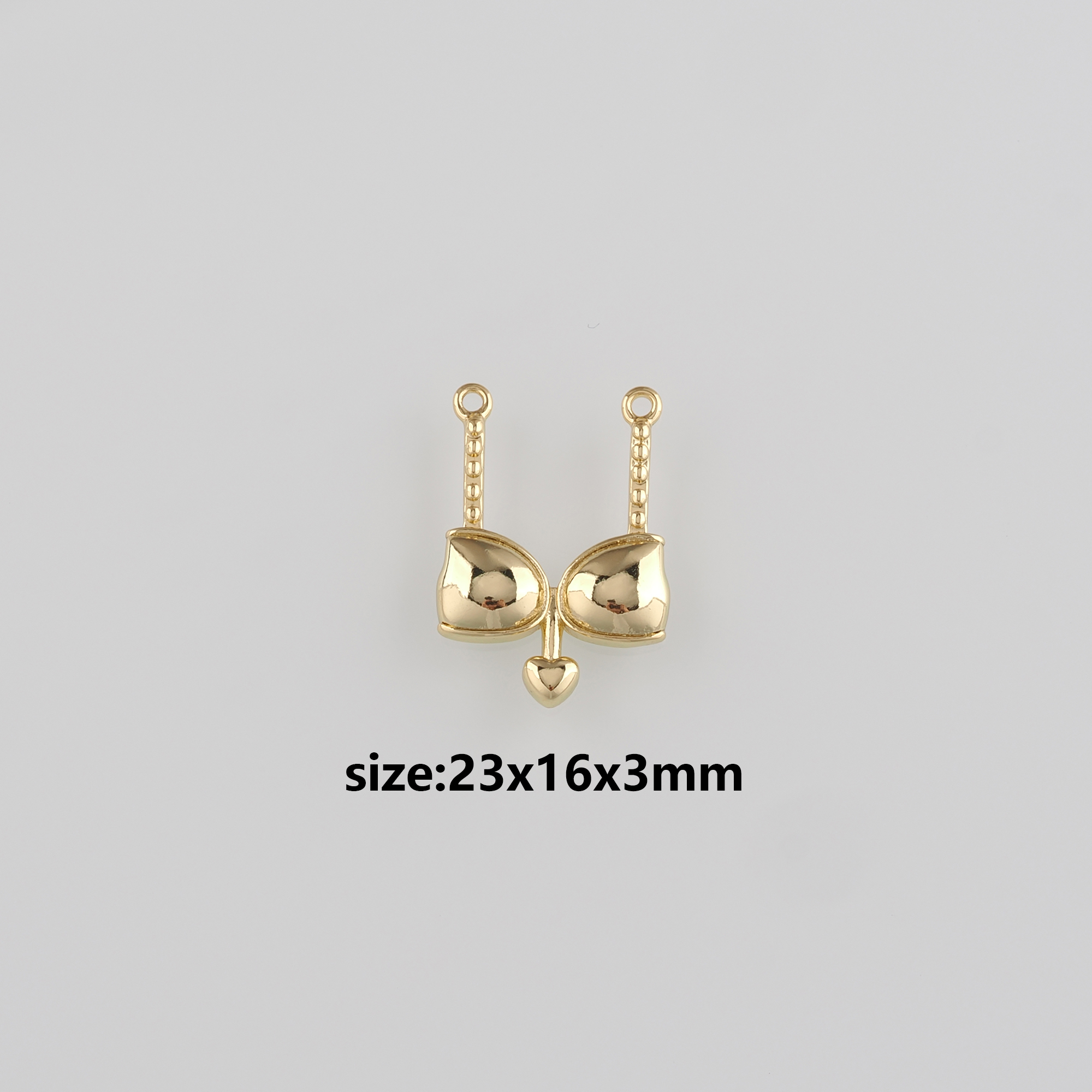 18K Gold Filled Bikini Pendant,Bikini Charm Earrings Necklace for DIY Jewelry Making Supply