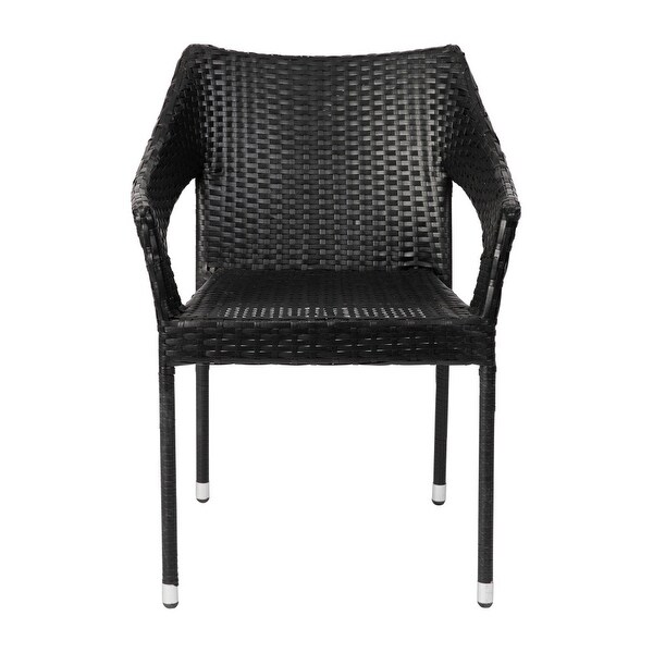 All Weather Commercial Grade PE Rattan Stacking Patio Chairs