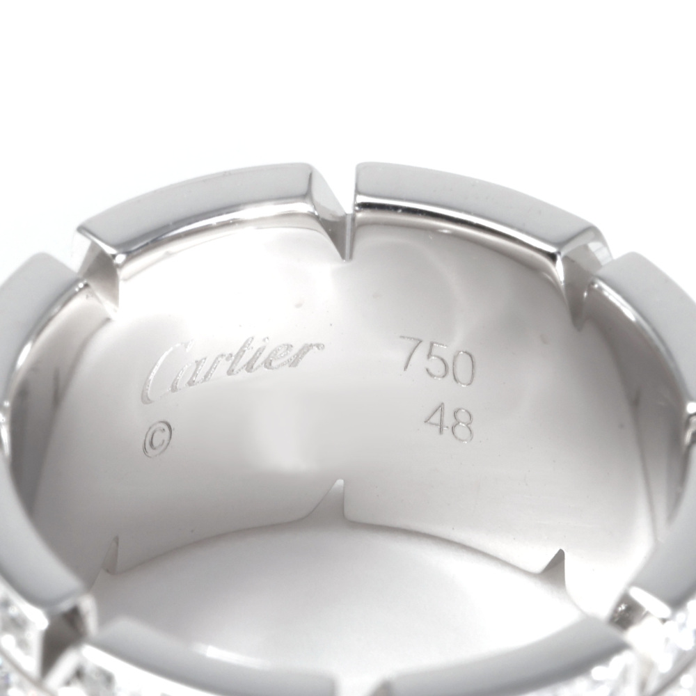 Cartier Tank Française Lm Ring 18K White Gold Diamond