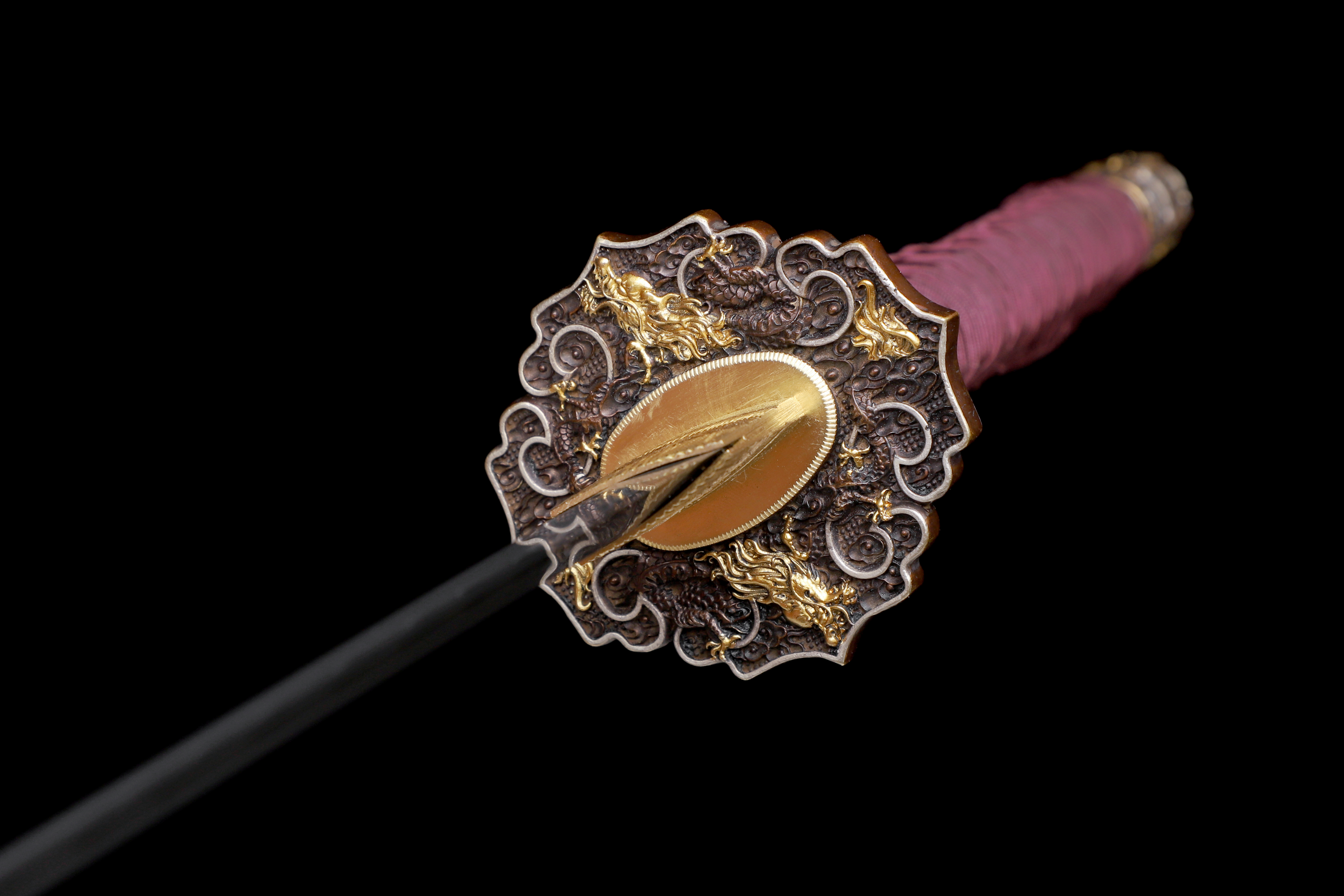 Handmade Japanese Katana Go-Mai Blade Galaxy Dragon Full Tang