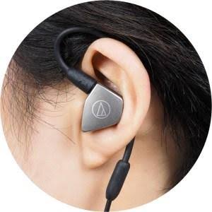 Audio-Technica - ATH LS70iS Wired In-Ear Headphones - Gray/Black