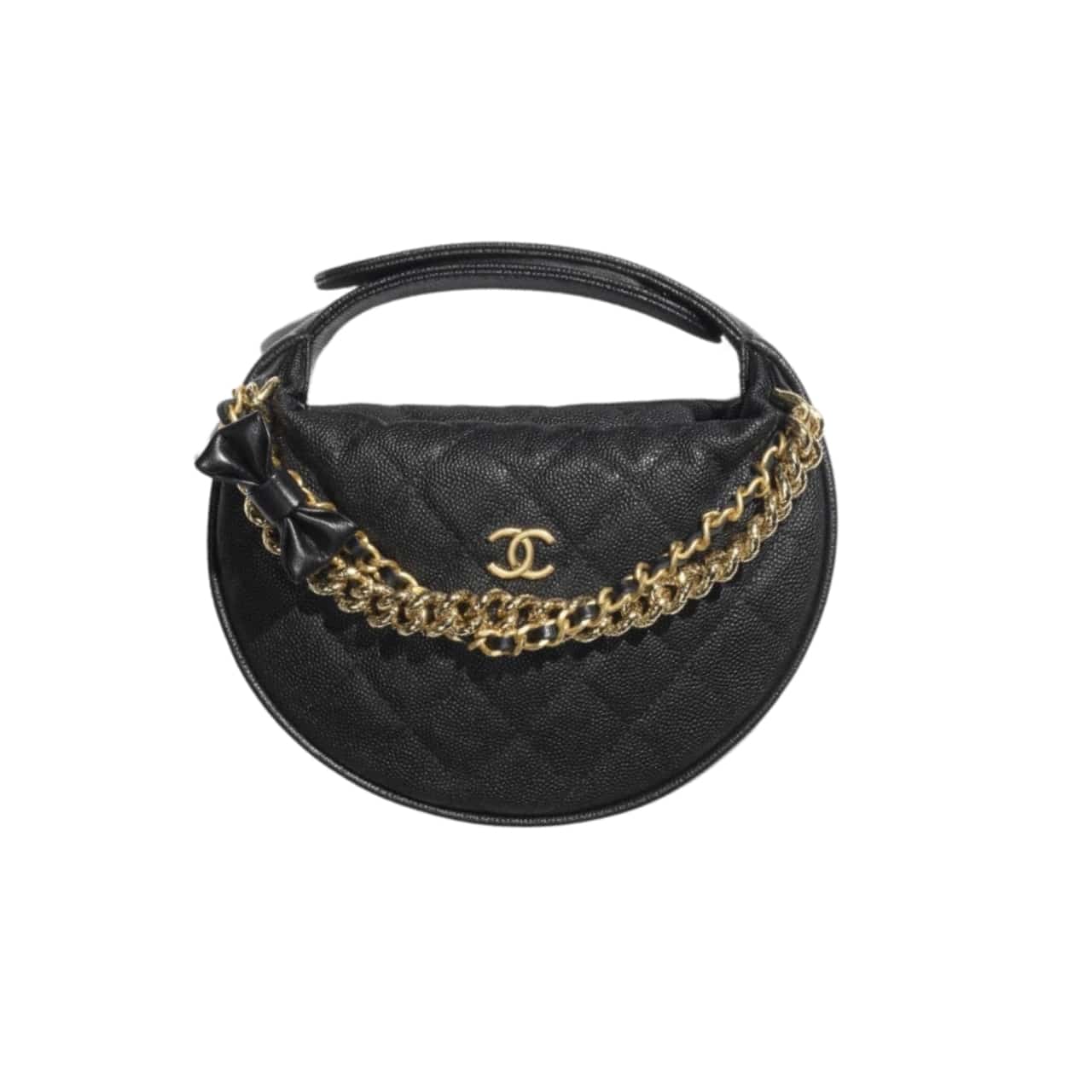 Chanel Pouch Grained Shiny Calfskin Black 17Cm/6.7in Ap3943 B16288 94305
