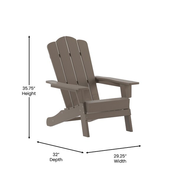 Commercial Grade AllWeather Adirondack Chair with Swiveling Cupholder