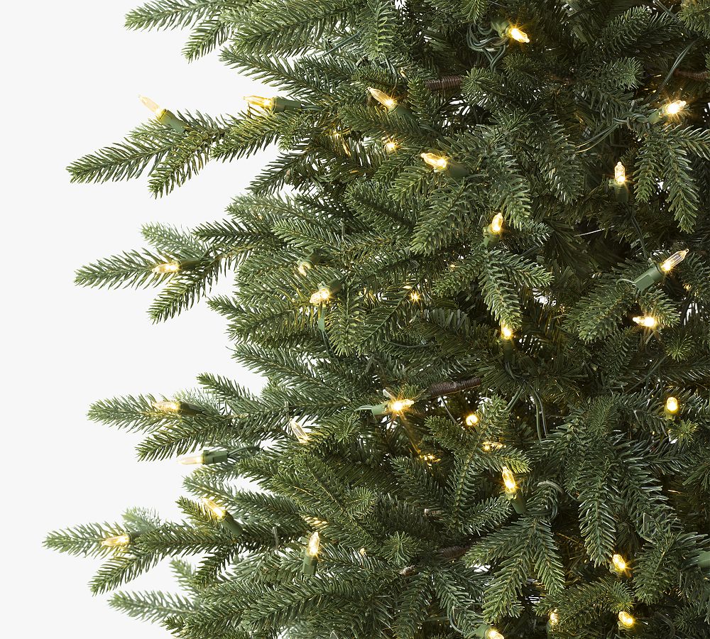 Lit Oregonian Slim Faux Christmas Tree  sgtnighsdesigns