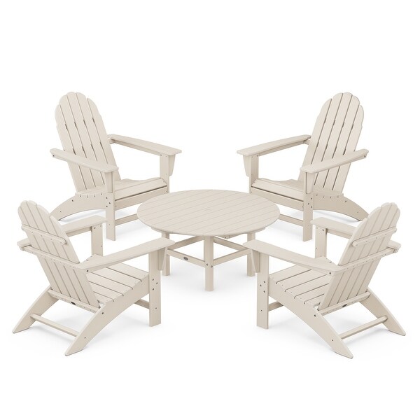 POLYWOOD Vineyard 5Piece Adirondack Chair Conversation Set