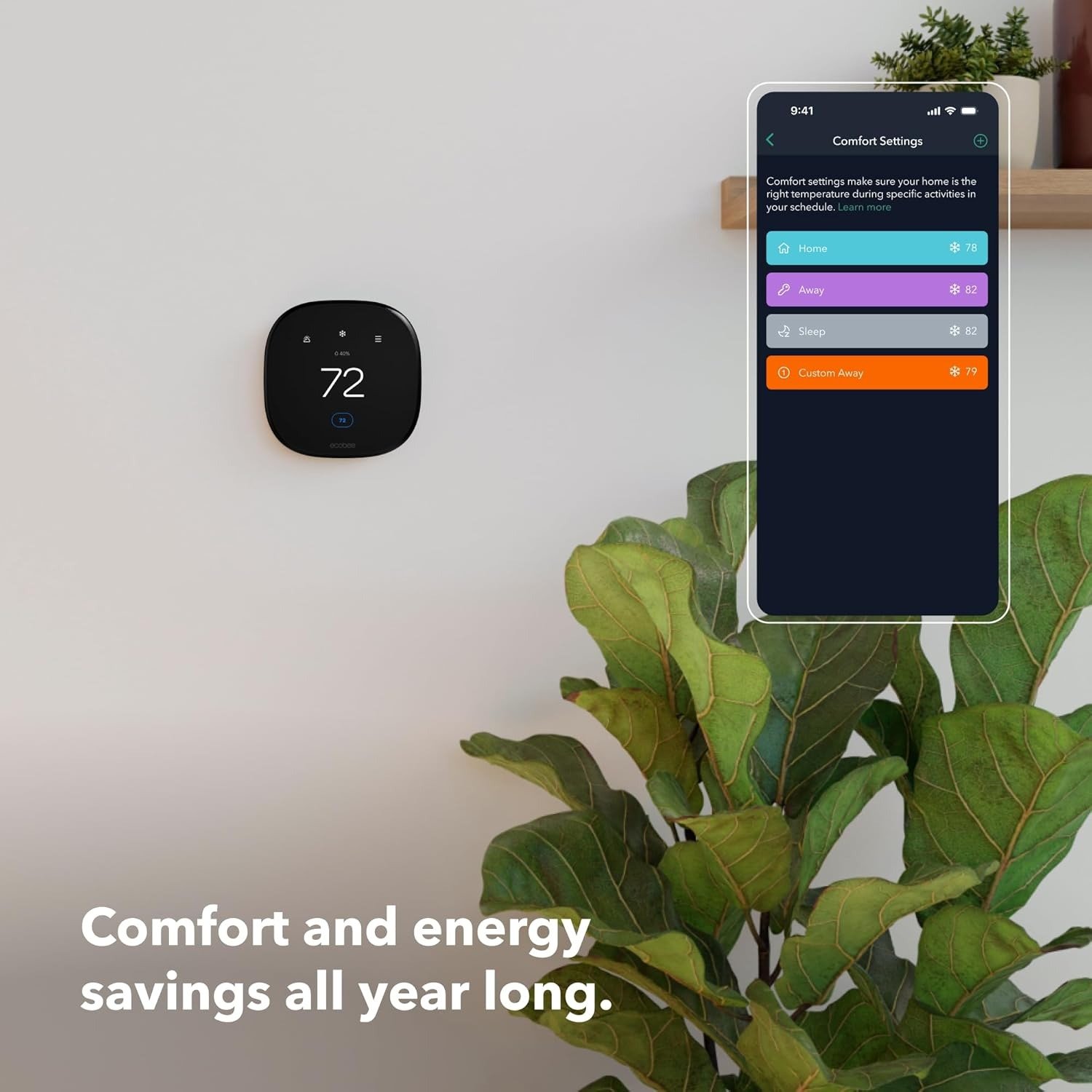 Smart Thermostat Enhanced – Programmable Wifi Thermostat – Works with Siri, Alexa, Google Assistant – Energy Star Certified – Smart Home