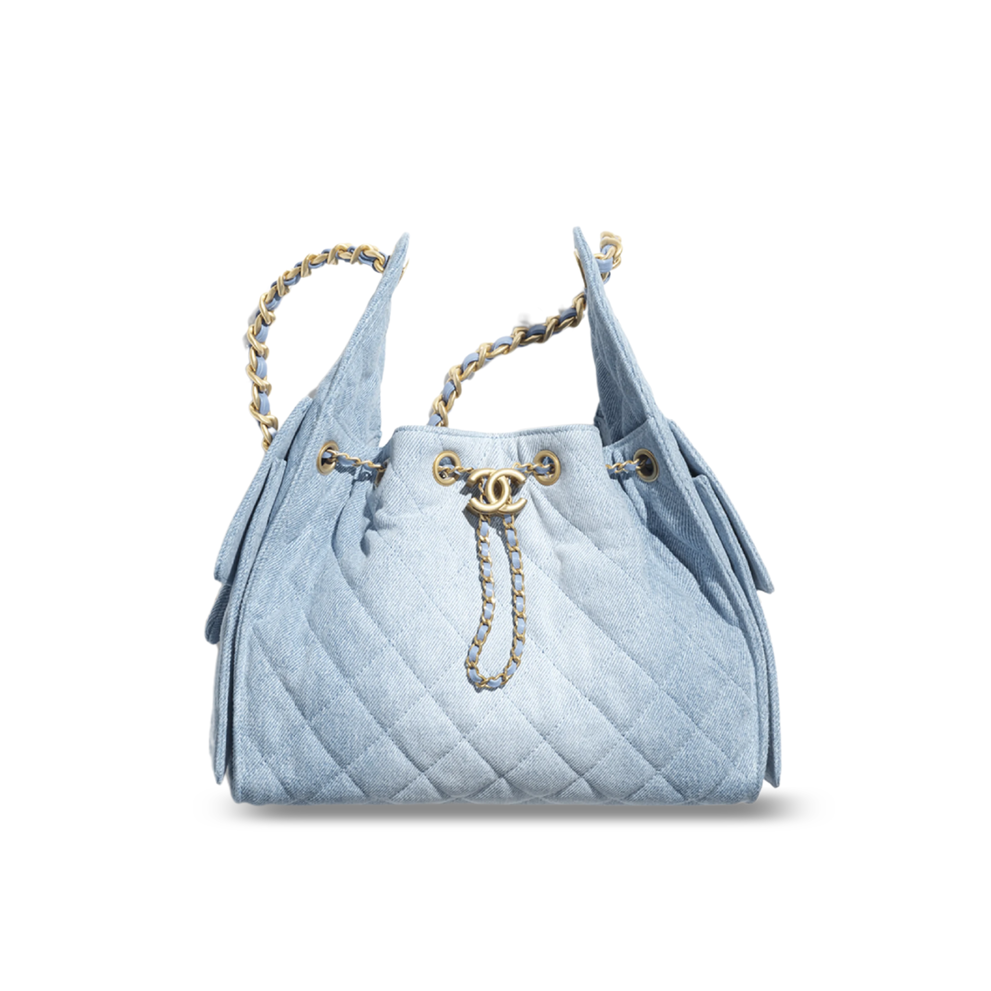 Chanel 25 Small Handbag Crossbody Bag Blue 30cm