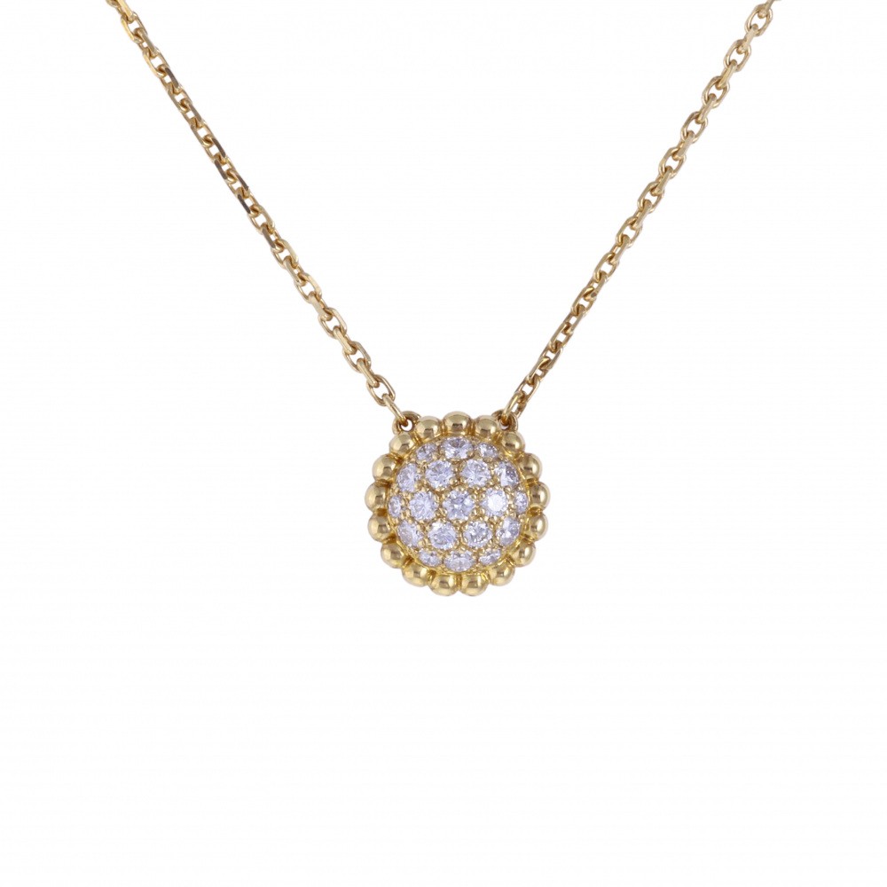 Van Cleef & Arpels Perlekruul Necklace 18K Yellow Gold Diamond VCARO9PD00