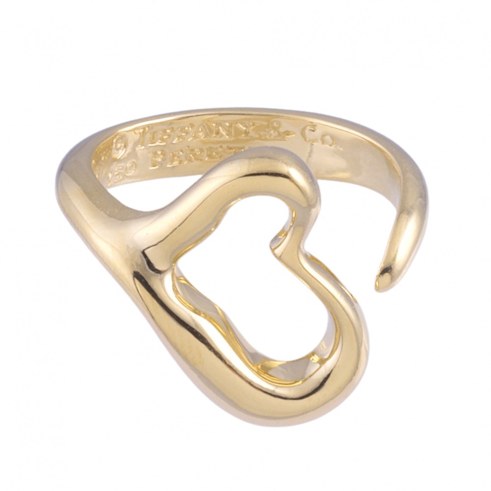 Tiffany & Co. Elsa Peretti Open Heart Ring 18K Yellow Gold