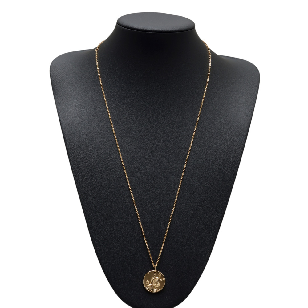 Van Cleef & Arpels Zodiac Aquarius Necklace 18K Yellow Gold