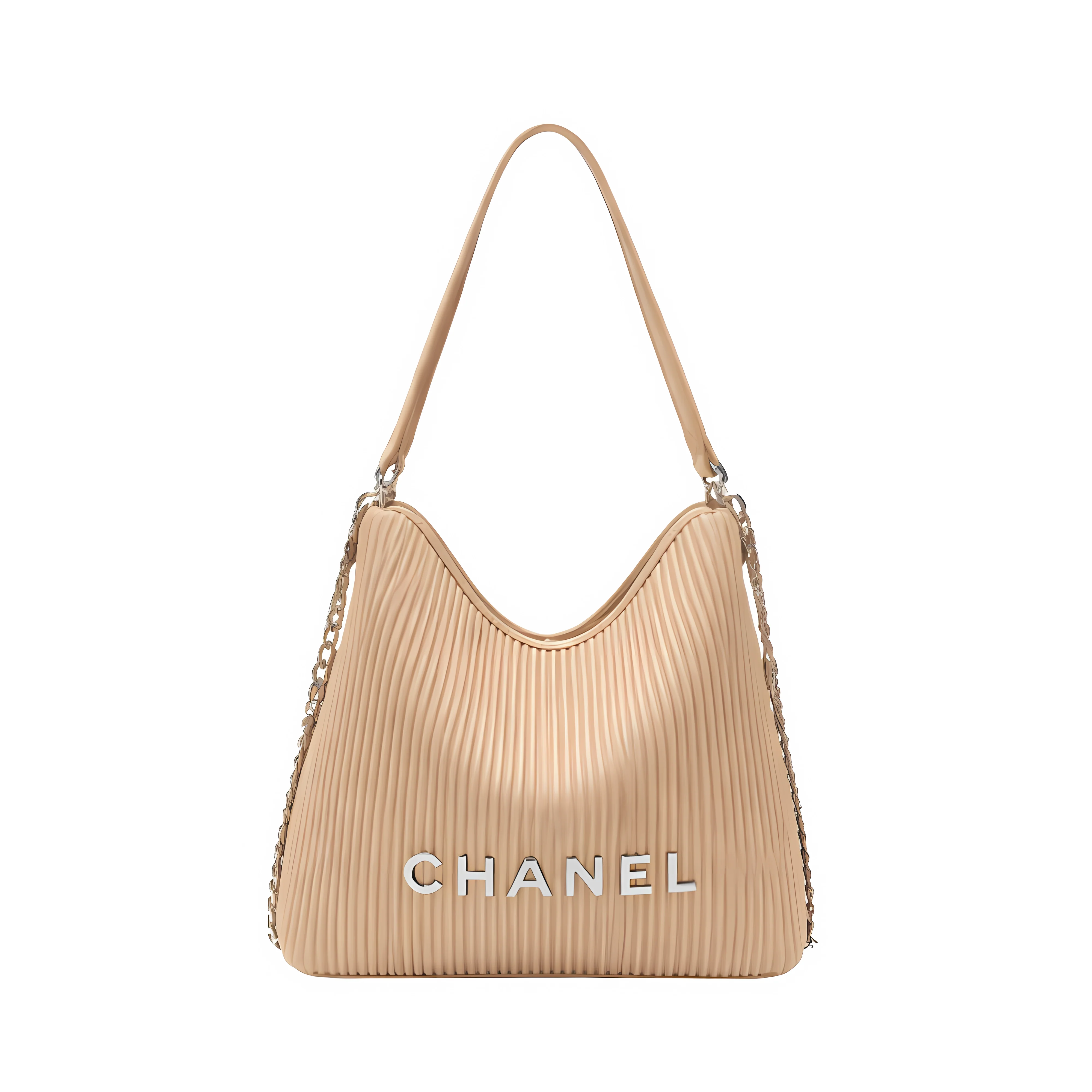 Chanel Bag | Maxi Hobo Peach Lambskin