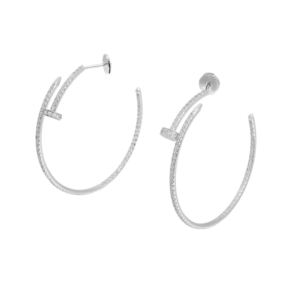 Cartier Juste un Clou Earrings 18K White Gold N8515008