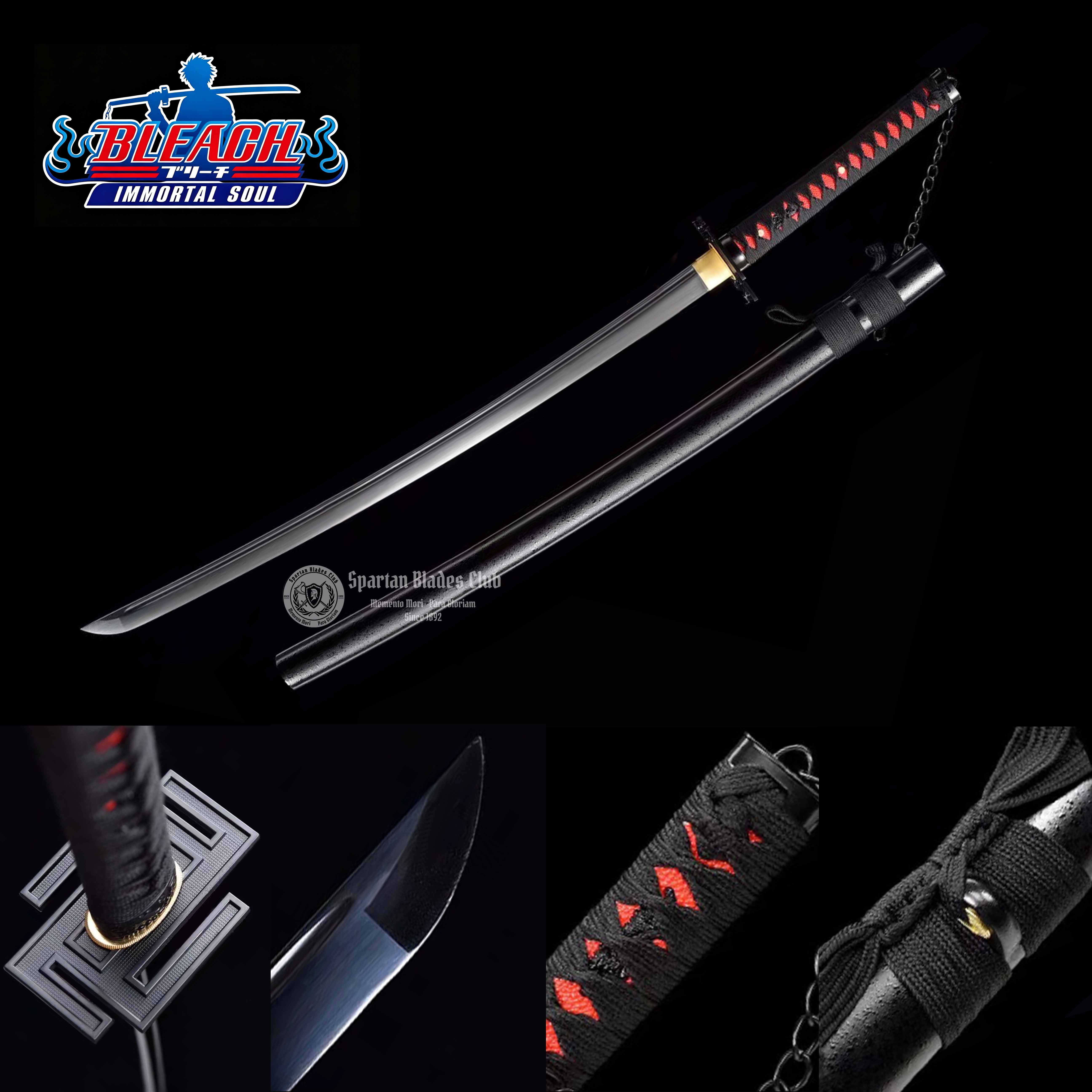 TK49 | Tensa Zangetsu | Bleach | Kurosaki Ichigo | Bankai | 1045 Carbon steel | Handmade Real Sword | Sharp | Black | Battle-Ready | Full-tang | Spartan Blades Club | CHEN'S SWORDS 1892 - Spartan Blades Club - 陳氏劍莊1892