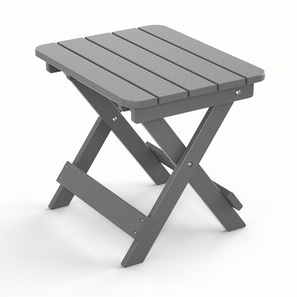 Outdoor Adirondack Foldable Side Table,Patio End Table for Poolside Garden,Weather Resistant Coffee Table