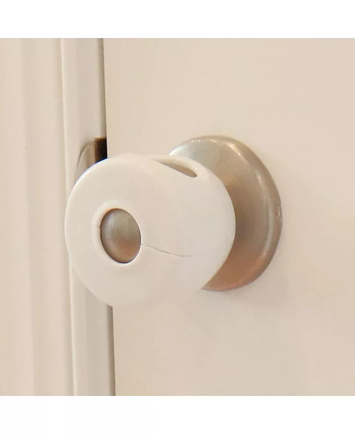 Jool Baby Door Knob Covers, Childproof, for spherical Round Doorknobs - Baby Safety (4 Pack)