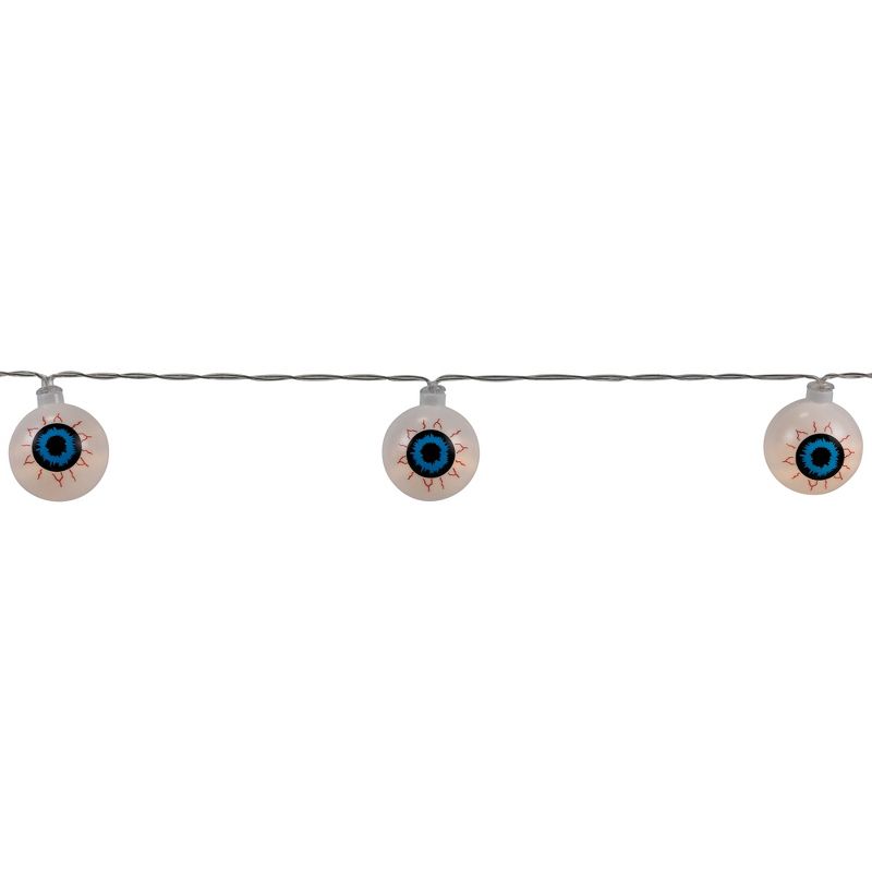 Northlight LED Bloodshot Eyeball Halloween Lights - 4.5' Clear Wire - Warm White Lights - 10pcs