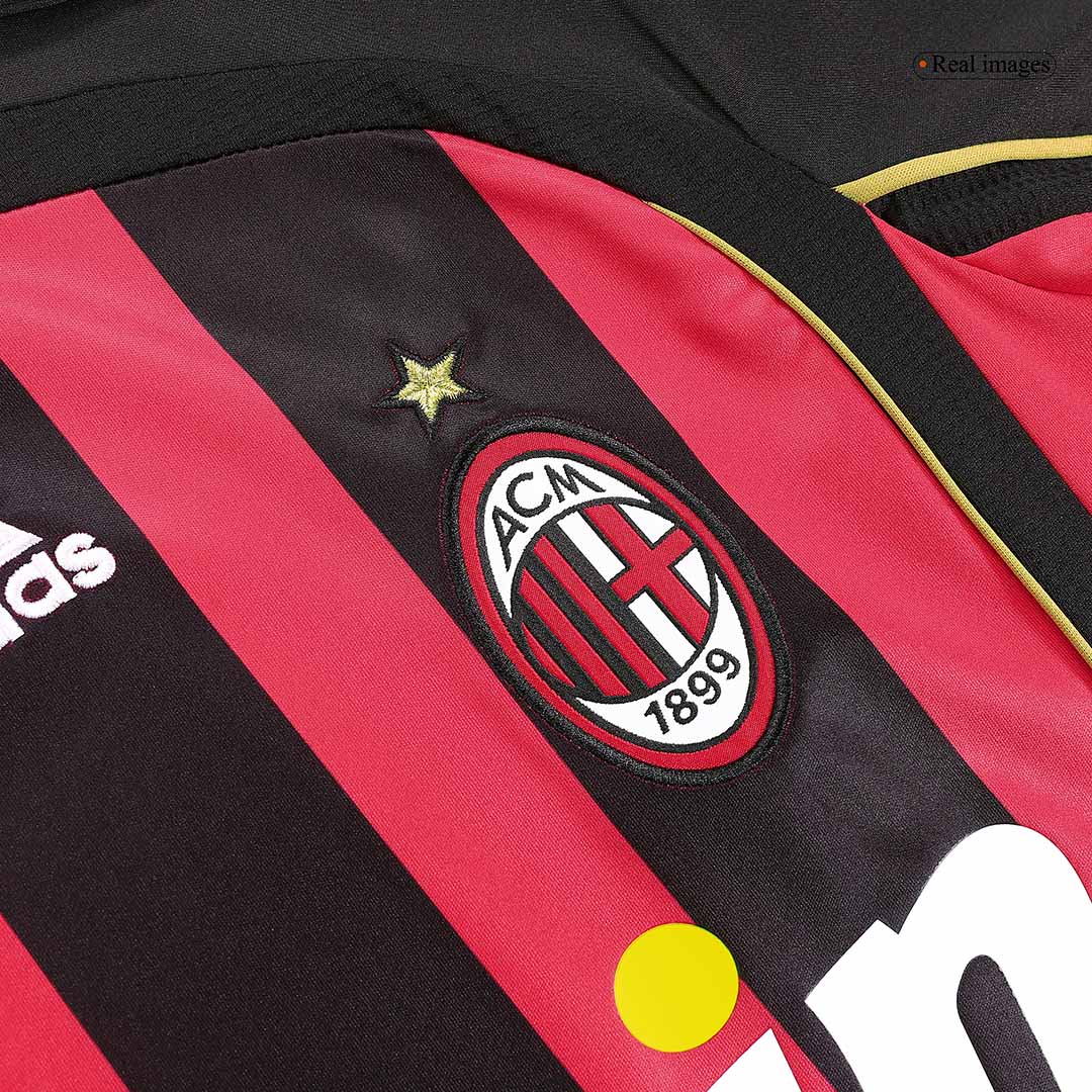 Retro Soccer Jersey MALDINI #3 AC Milan Home Long Sleeve 2006/07