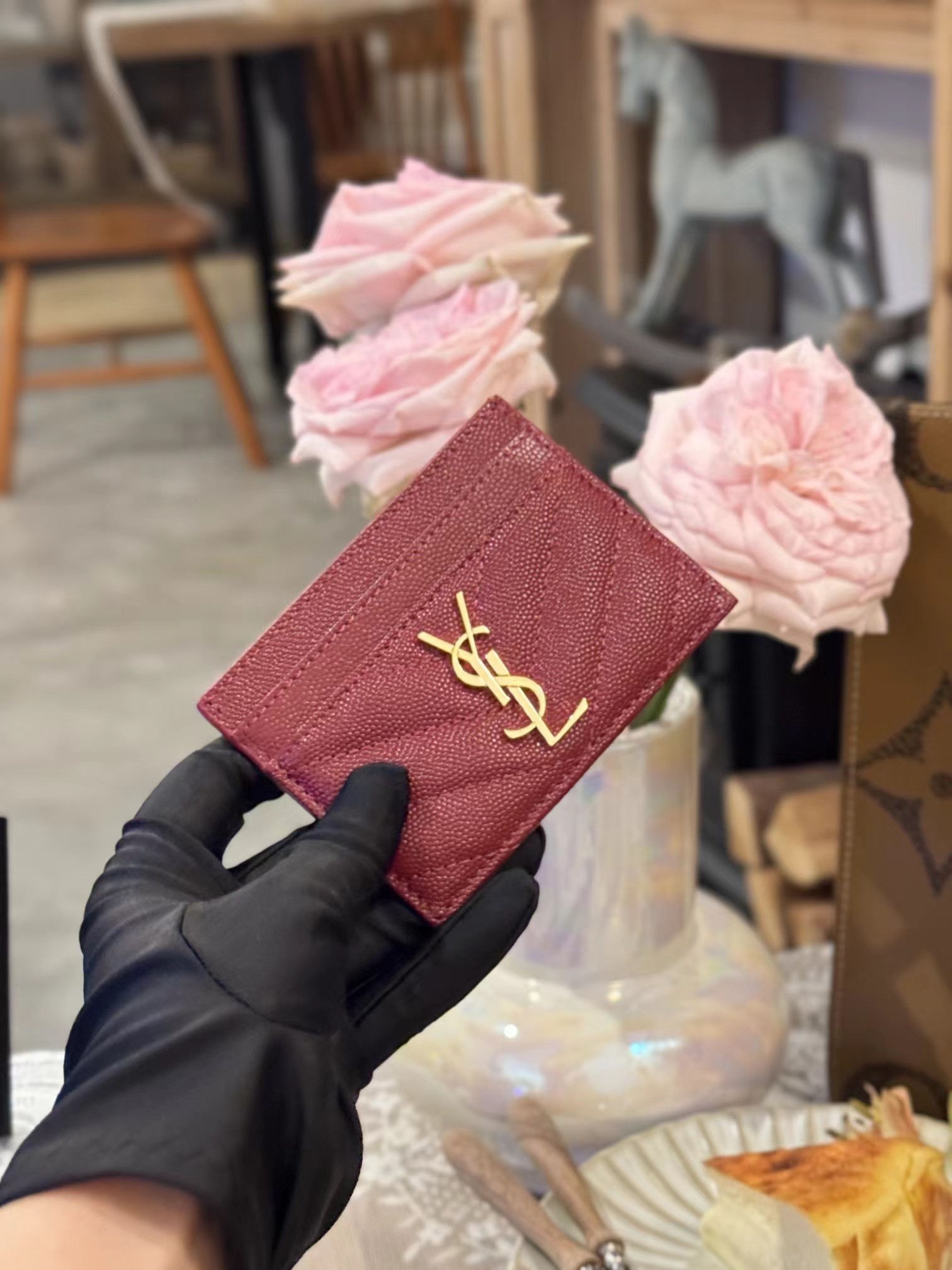YSL Small Wallet Sheepskin Leather - cnluxepick