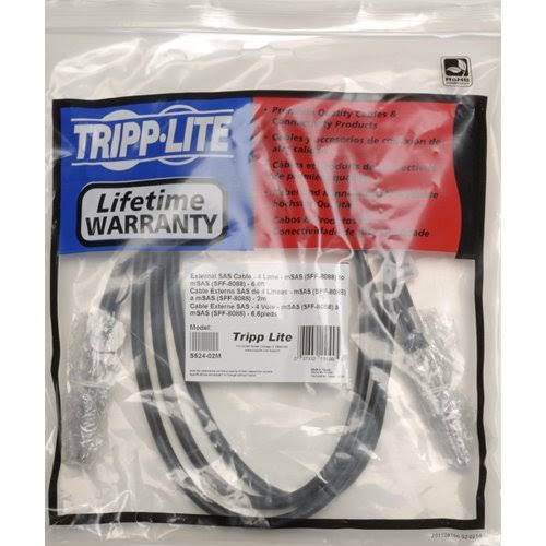 Tripp Lite External SAS Cable 4 Lane Mini-SAS SFF-8088 to 3M 10-ft S524-03M
