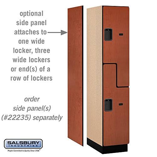 Salsbury Industries Extra Wide Designer Wood Locker - Double Tier S Style - 1 Wide - 6 Feet High - 21 Inches Deep - Cherry