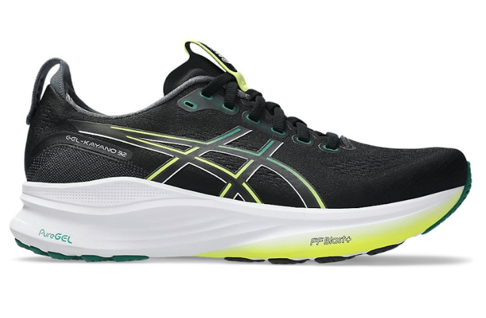 ASICS GEL-KAYANO 32 Running Shoes Black/Jasper Green 1011C052-003