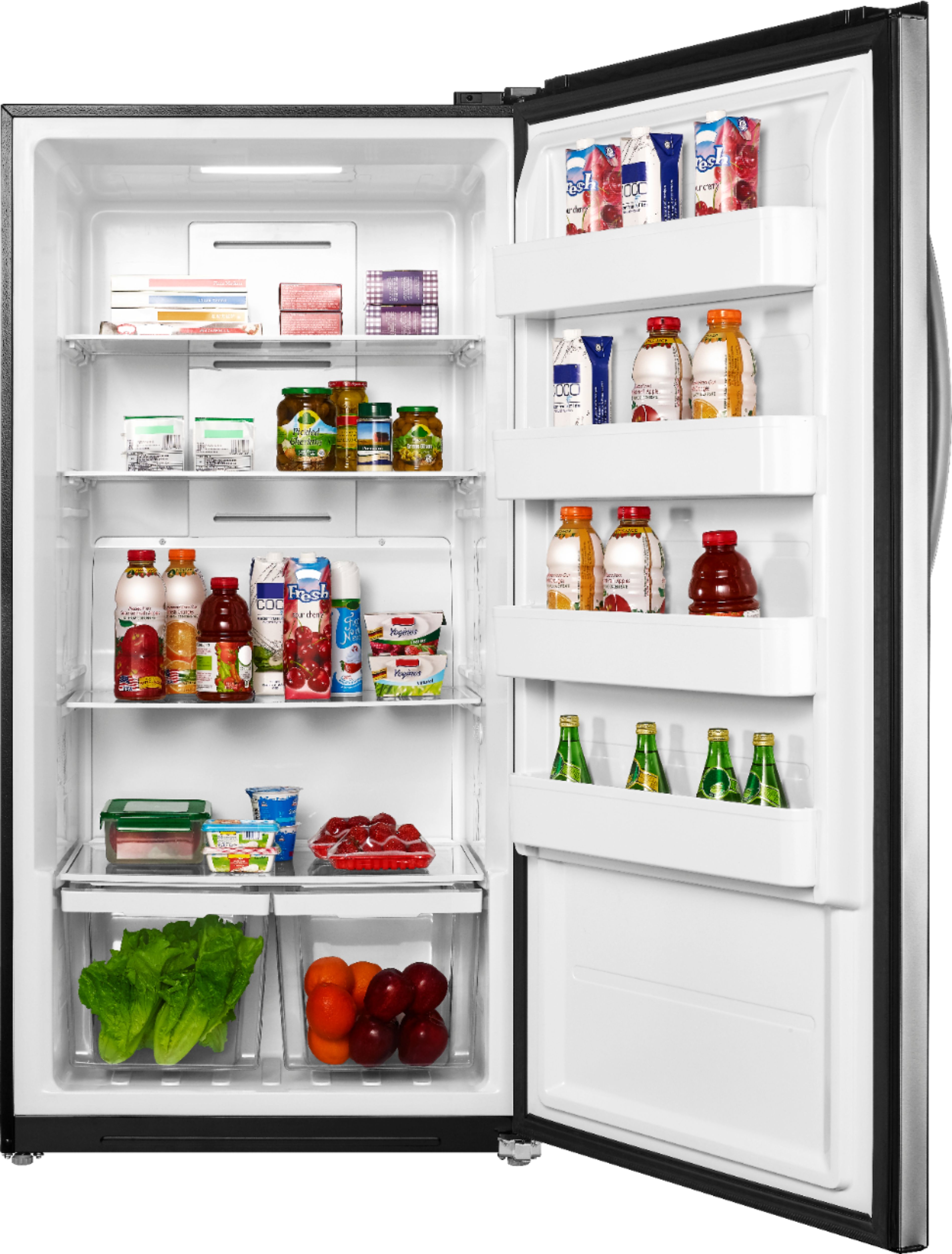 Insignia™ - 17 Cu. Ft. Garage Ready Convertible Upright Freezer with ENERGY STAR Certification - Stainless Steel