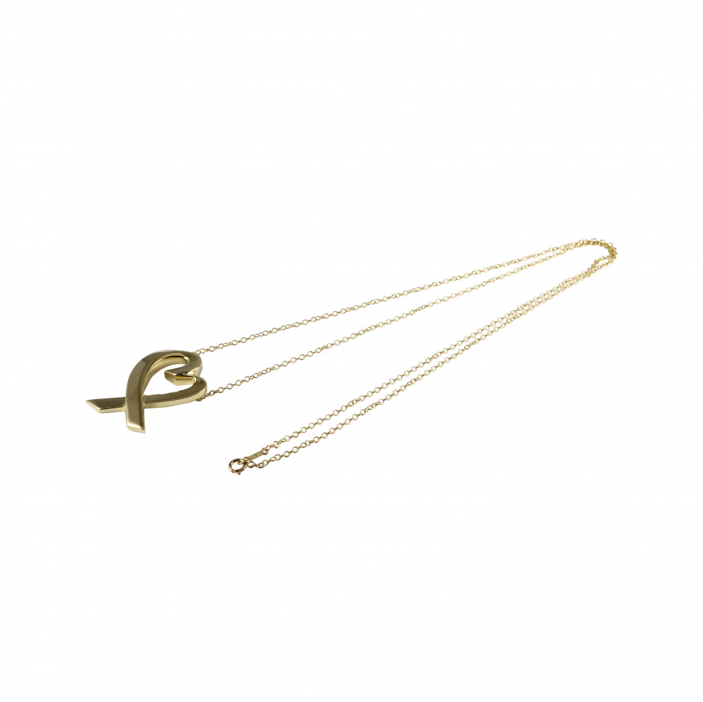 Tiffany & Co. Paloma Picasso Loving Heart Necklace 18K Yellow Gold