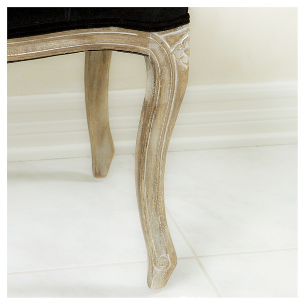 Tufted Black Velvet Bench Black Velvet Christopher Knight Home