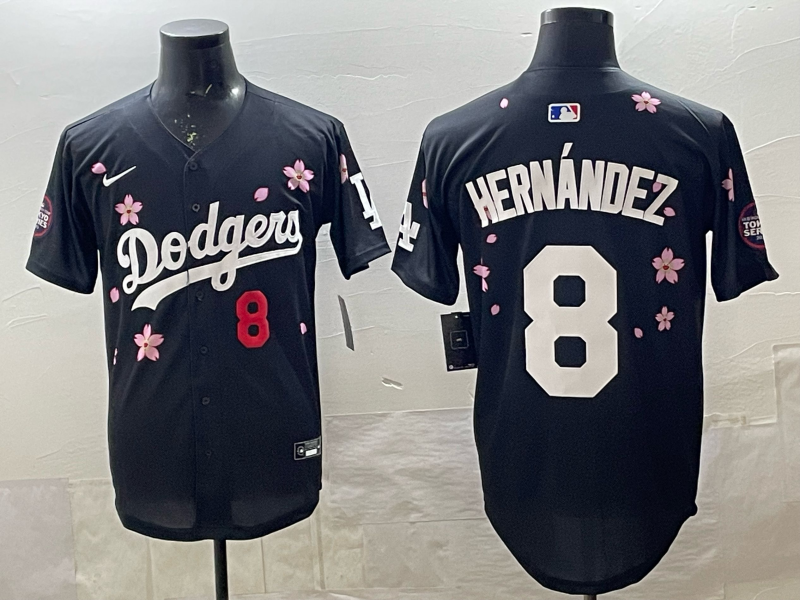 Men's Los Angeles Dodgers Enrique Hernandez #8 Black Alternate Limited Jersey
