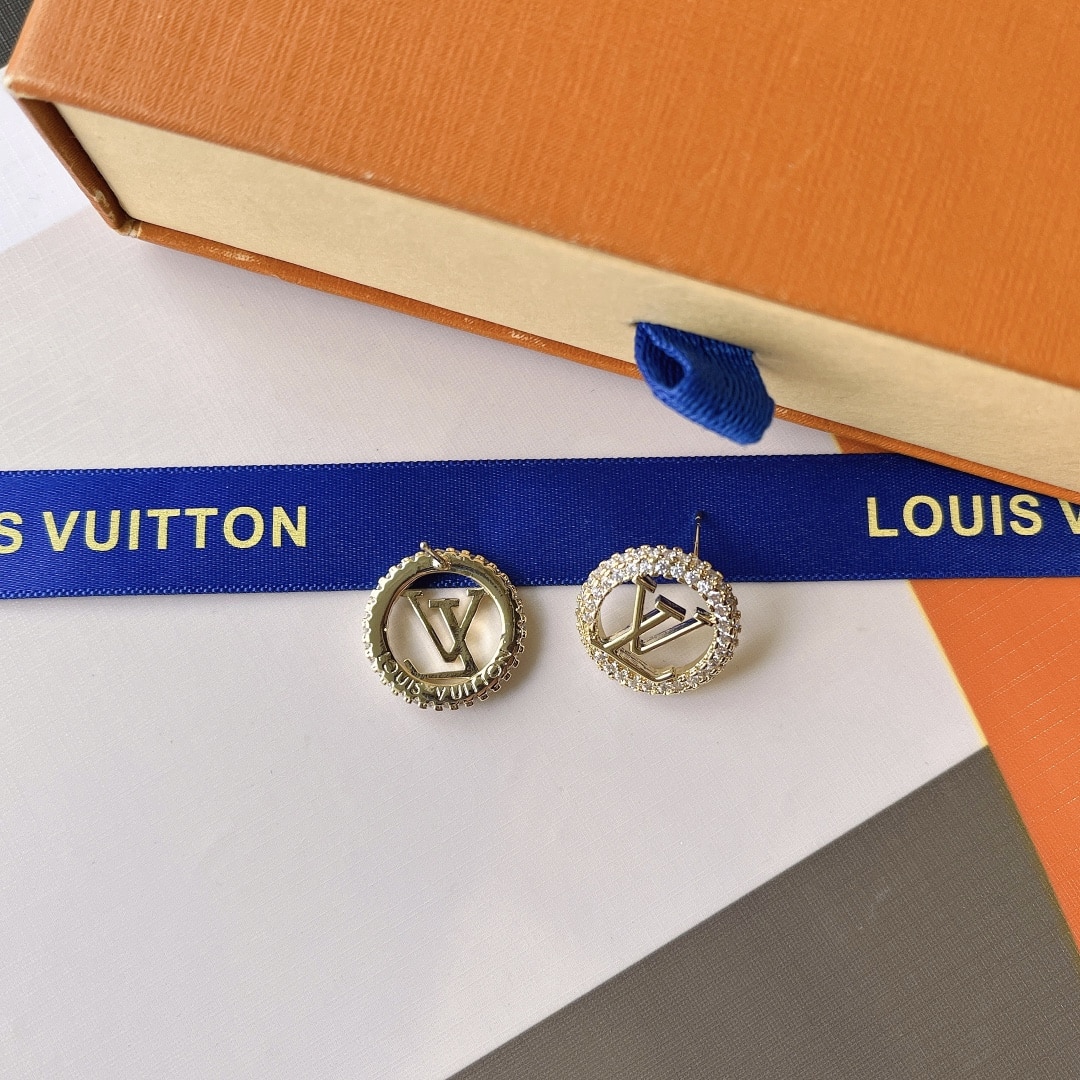 Louis Vuitton Louise By Night Earrings Gold M00757
