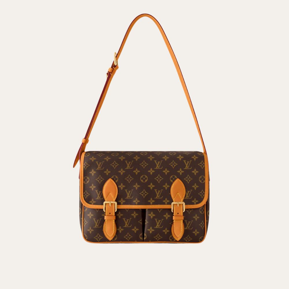 Louis Vuitton Satchel Messenger Monogram Brown 14 Inches M14723