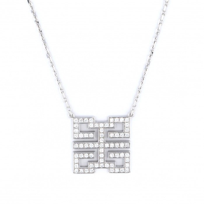 Cartier Wish Knot Necklace 18K White Gold Diamond