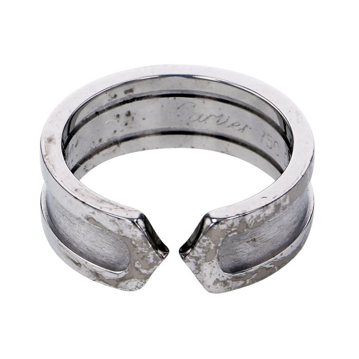 Cartier 2C C Do Ring 18K White Gold