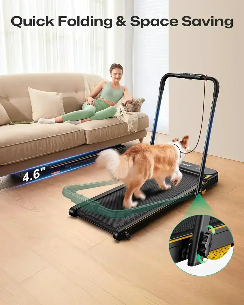 Urevo Strol 2E Folding Smart Treadmill – Dual LED Screens & 2-in-1 Design