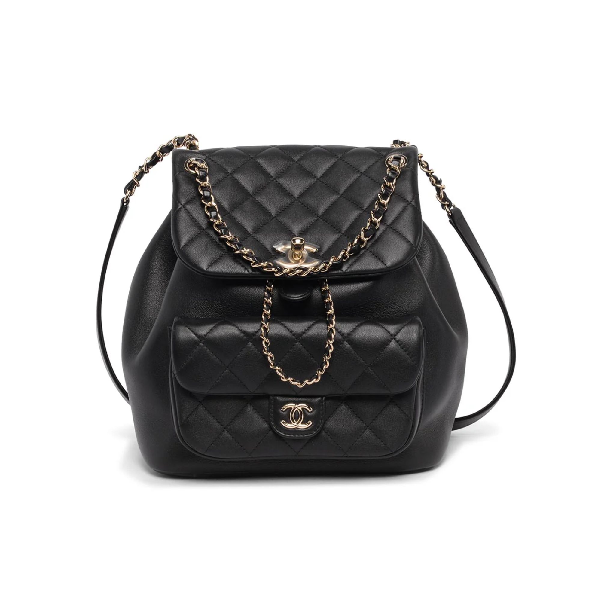 Chanel Calfskin Quilted Medium Duma Backpack 23cm