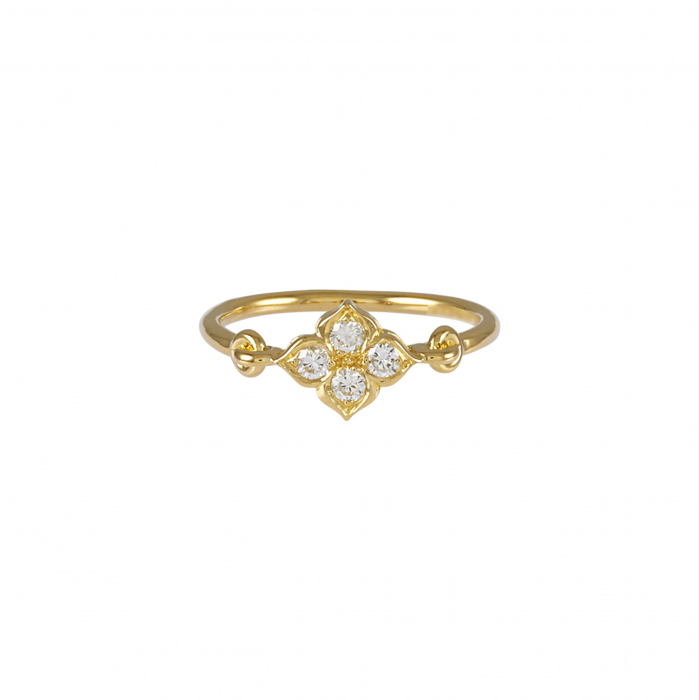 Cartier Hindu K18YG Yellow Gold Ring Diamond
