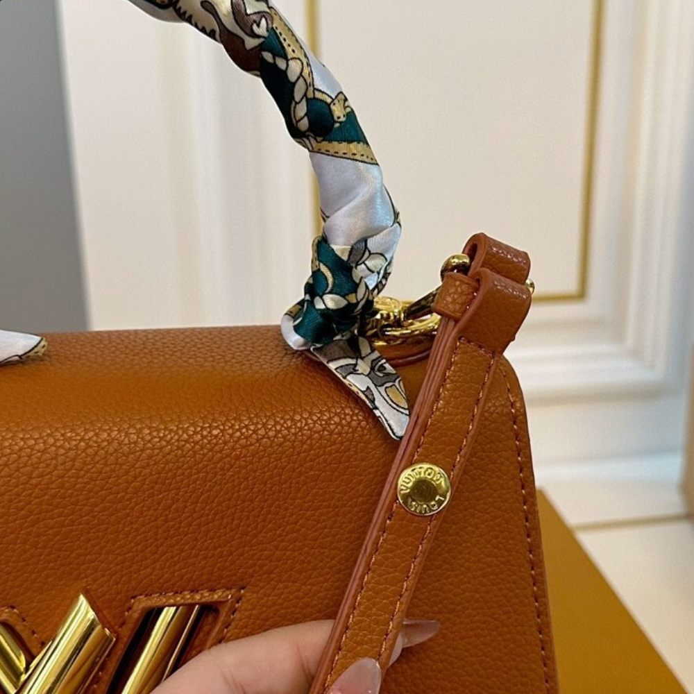 Louis Vuitton Twist MM Brown Gold 9.8 Inches