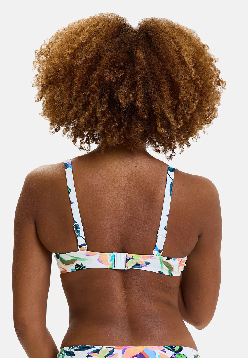 Haut de maillot de bain avec armatures Barbade Paradis Tropical Blanc