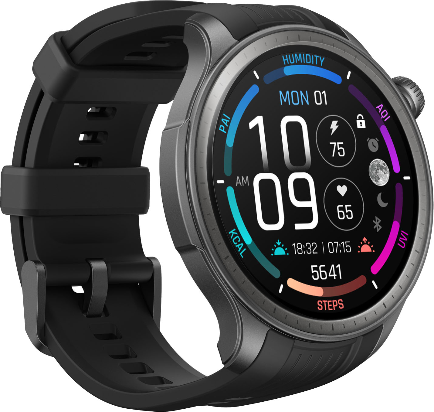 Amazfit - Balance Smartwatch 38mm Aluminum Alloy - Black