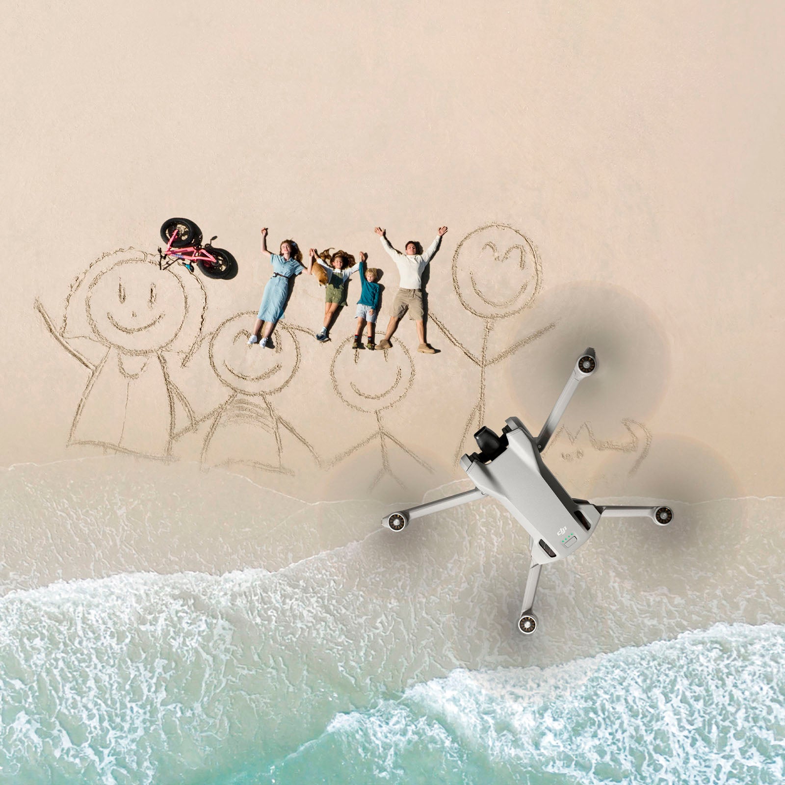 Mini 3 Drone and Remote Control with Built-in Screen - Gray