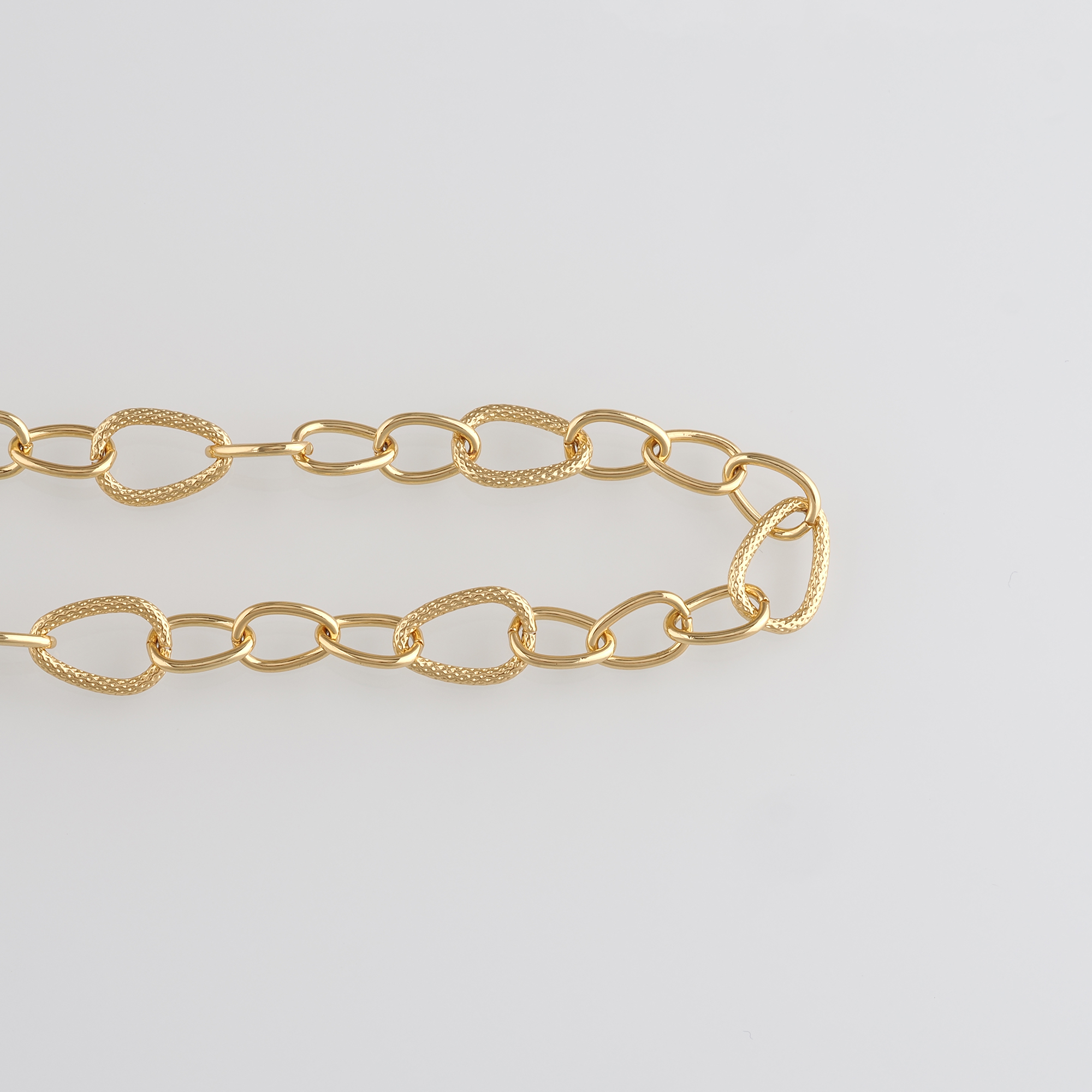 18K Gold Filled Oval Link Necklace,Cable Chain,Minimalist Necklace,Teardrop Chain Necklace,Adjustable Necklace