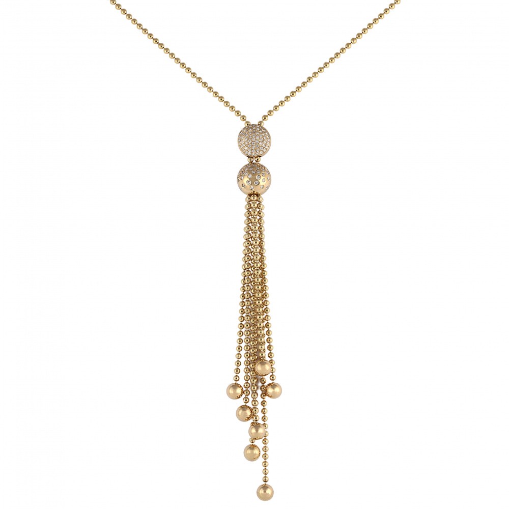 Cartier Nouvelle Berg Paris Necklace 18K Yellow Gold Diamond