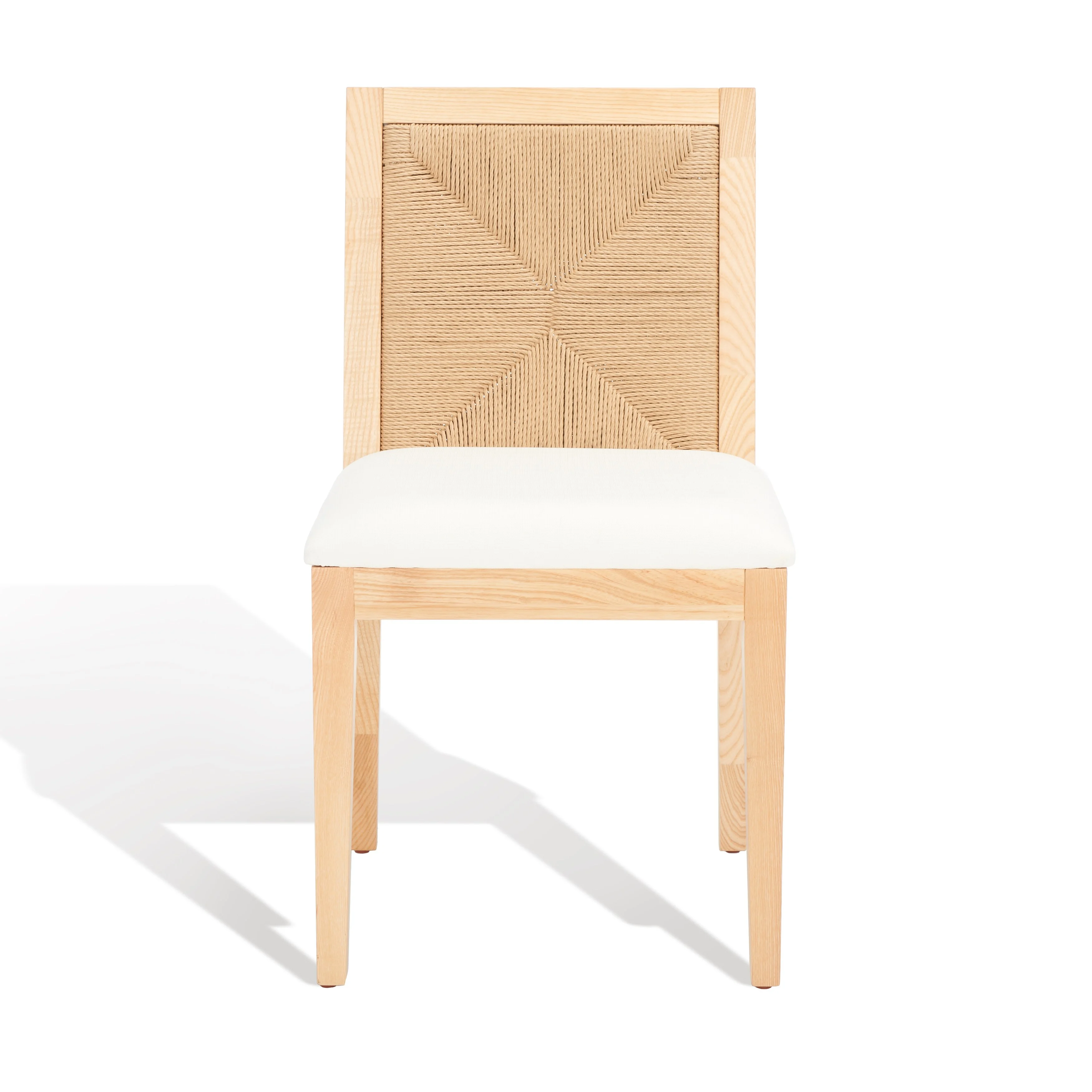 SAFAVIEH Couture Emilio Modern Linen Solid Dining Chair, Natural (Set of 2)