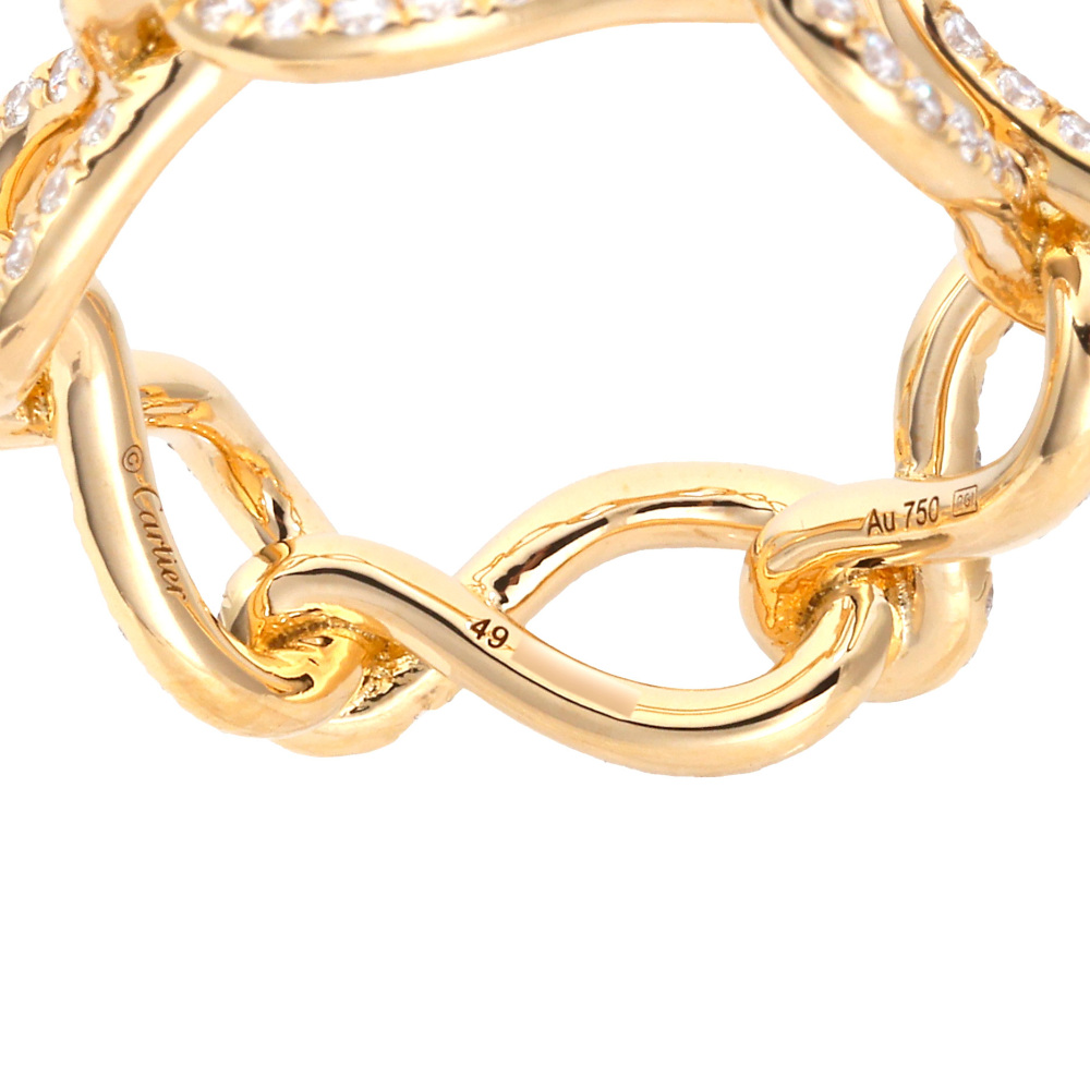 Cartier Anfini Do Mayon Ring 18K Yellow Gold Diamond