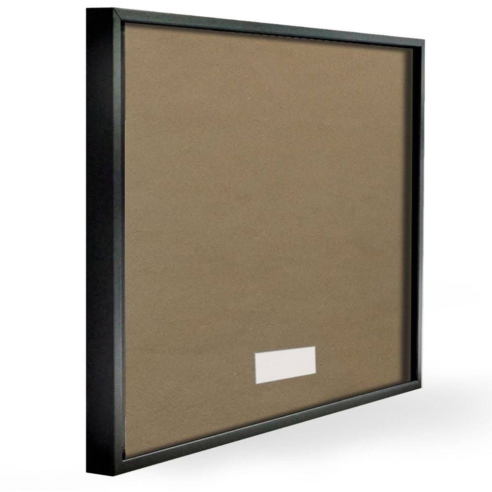 The Stupell Home Decor Collection Black and White Chalk Textured Put A Lid on It Script Typography Black Framed Giclee Texturize