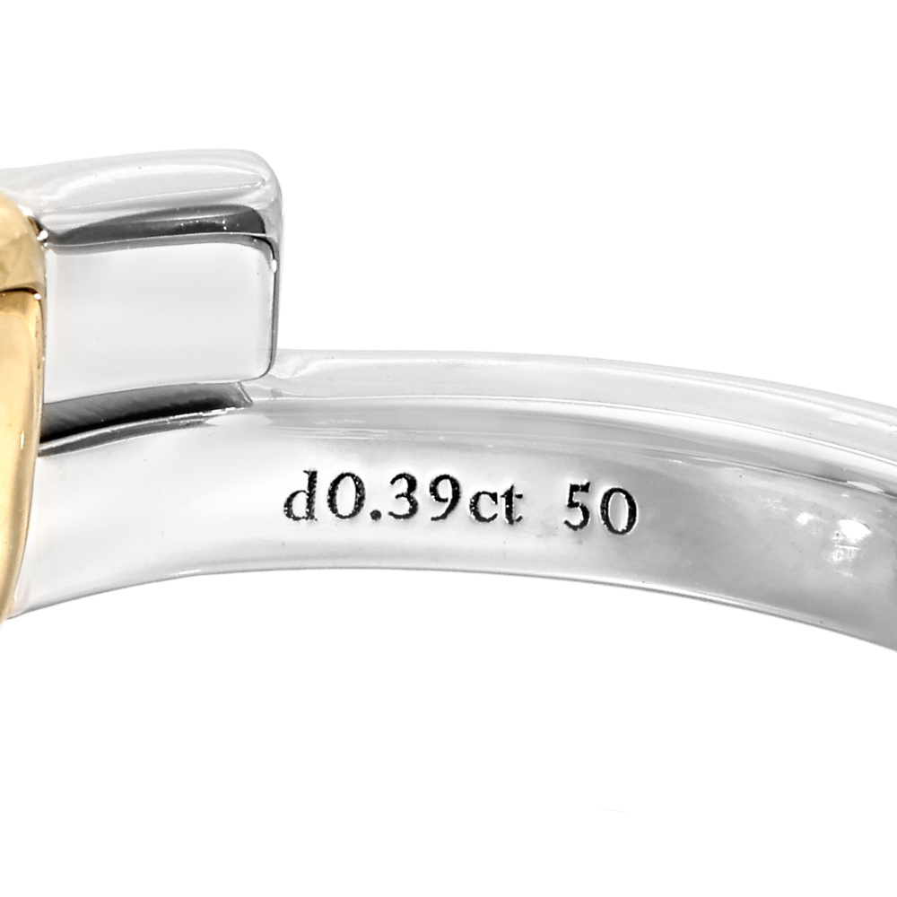 Tiffany & Co. Edge Bypass Ring Platinum & 18K Yellow Gold Diamond