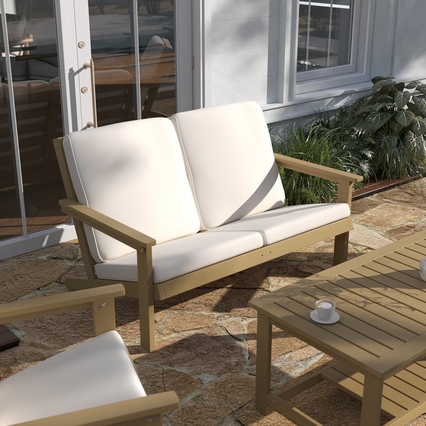 AllWeather Poly Resin Adirondack Loveseat and Cushions