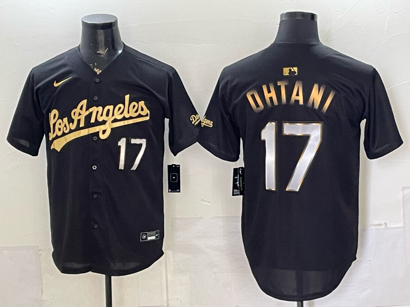 Men's Los Angeles Dodgers Shohei Ohtani #17 Black Alternate Replica Player Jersey