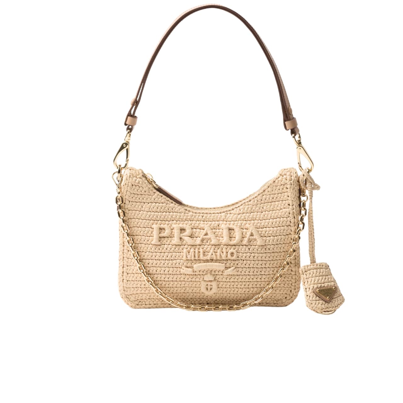 Prada Re Edition Crochet Bag Natural 22Cm