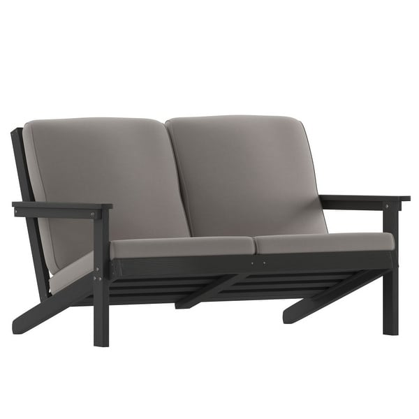 AllWeather Poly Resin Adirondack Loveseat and Cushions